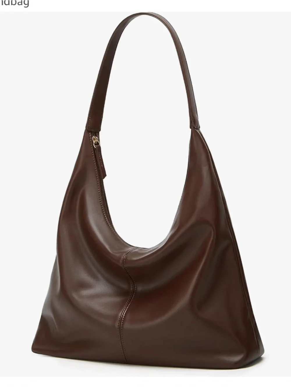 Trendy faux leather hobo shoulder bag